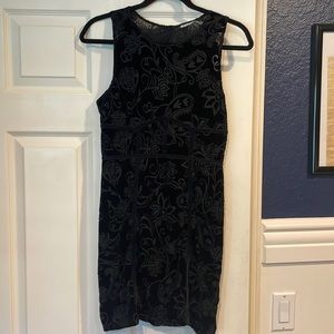 Free people black velvet mini dress